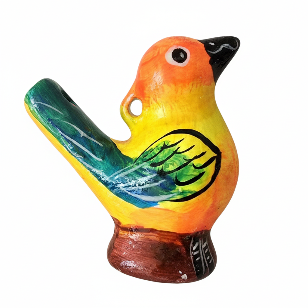 Macaw and parrot Ceramic water whistle from the Peruvian Amazon - Amazon Ecology
