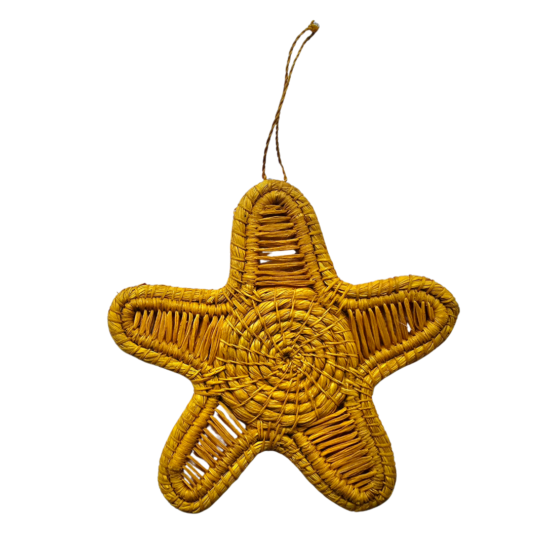 CHAMBIRA STAR - FAIR TRADE CHRISTMAS TREE ORNAMENT - WOVEN BY PERUVIAN AMAZON ARTISAN - Amazon Ecology