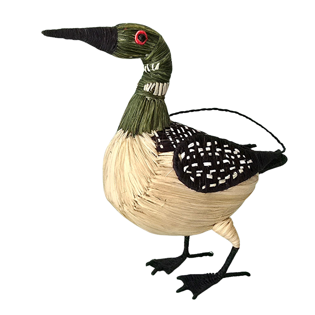 COMMON LOON - BIRD FAIR-TRADE CHRISTMAS TREE ORNAMENTS - WOVEN BY PERUVIAN AMAZON ARTISAN (Copy) - Amazon Ecology