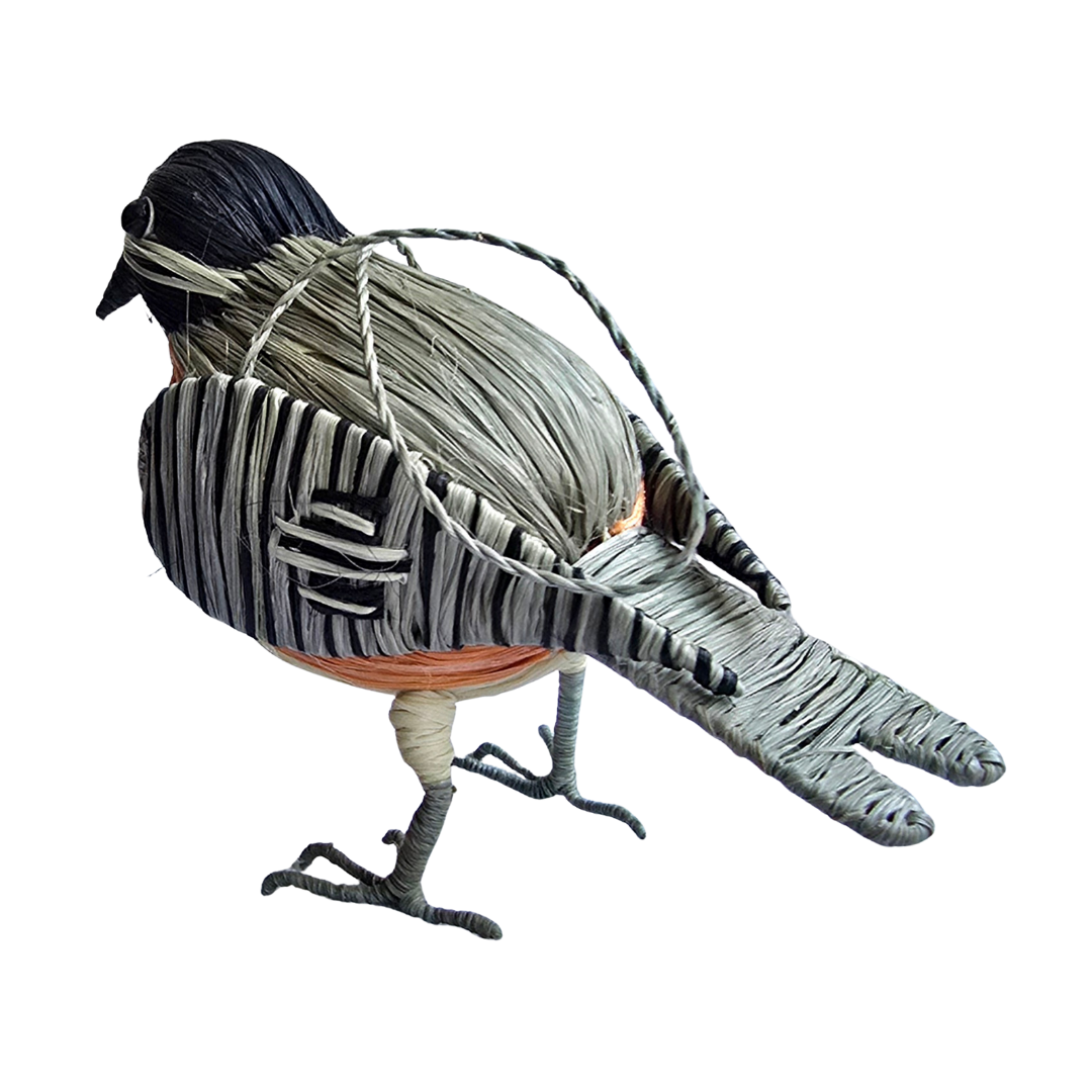 CHICKADEE- FAIR TRADE CHRISTMAS TREE ORNAMENT - WOVEN BY PERUVIAN AMAZON ARTISAN