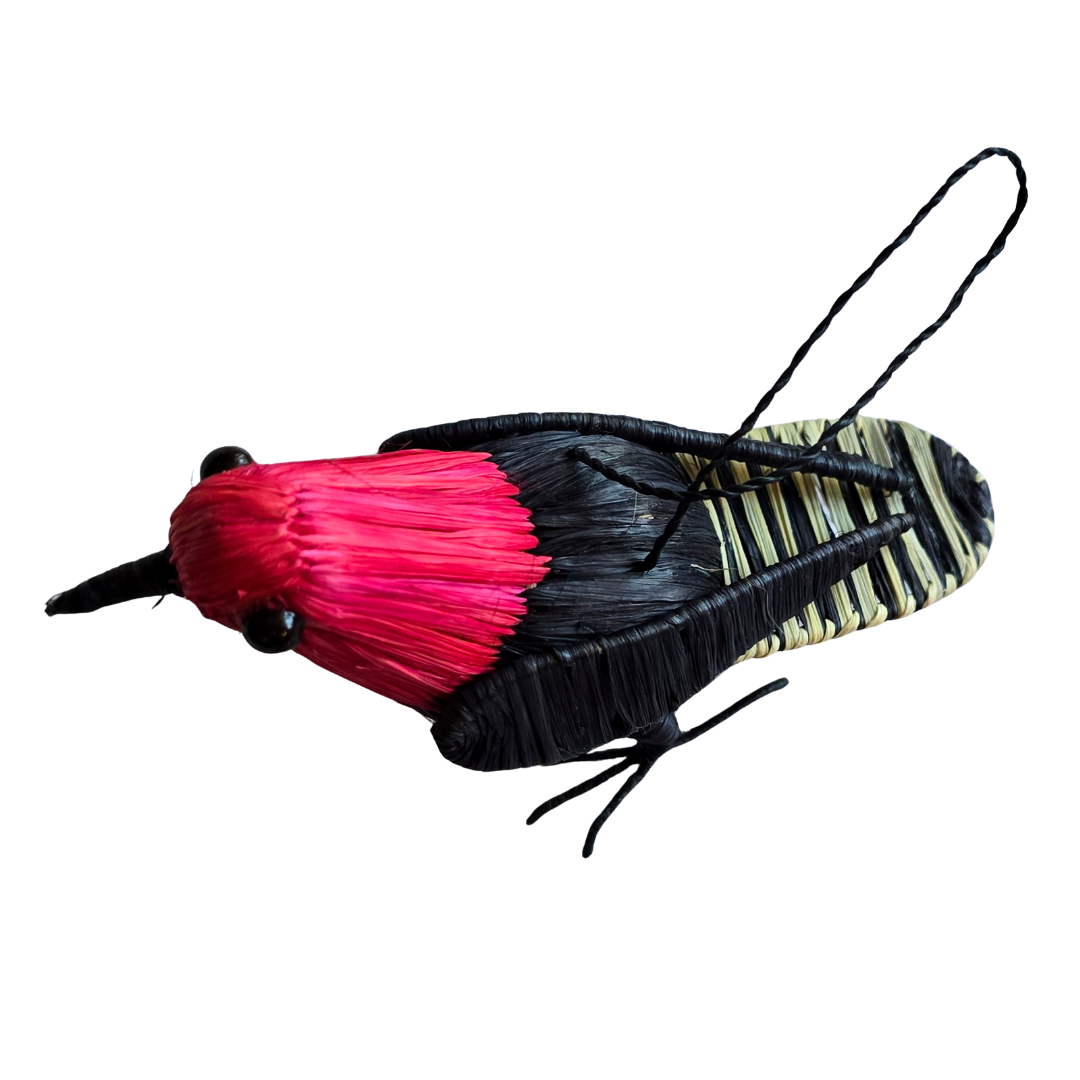 RED-HEADED BLACKBIRD (HUANCHACO) BIRD ORNAMENT - HANDMADE BY PERUVIAN AMAZON ARTISAN (Copy) - Amazon Ecology