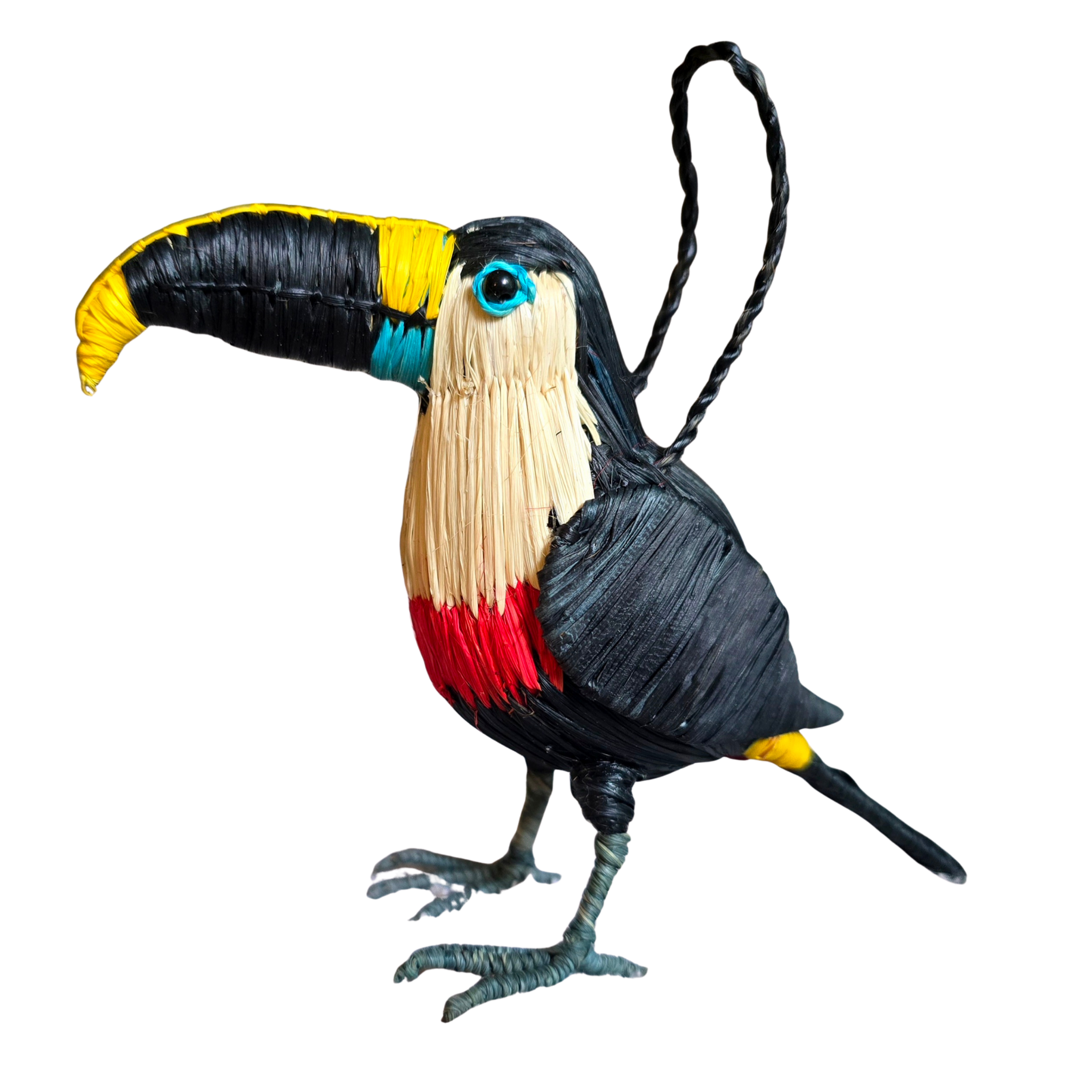 TOUCAN - FAIR-TRADE BIRD ORNAMENT - WOVEN BY PERUVIAN AMAZON ARTISAN