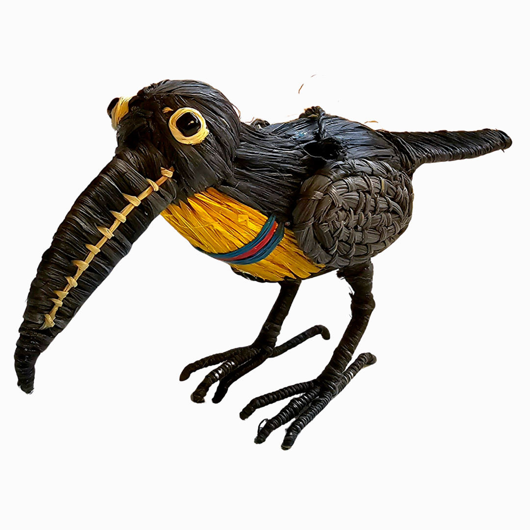 CHESTNUT-EARED ARACARI BIRD - FAIR-TRADE CHRISTMAS TREE ORNAMENT - WOVEN BY PERUVIAN AMAZON ARTISAN - Amazon Ecology