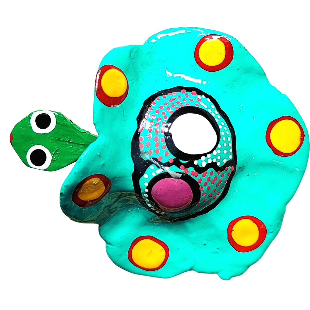 Bobble-head resin water turtle figures - made by an artisan from the Peruvian Amazon - Amazon Ecology