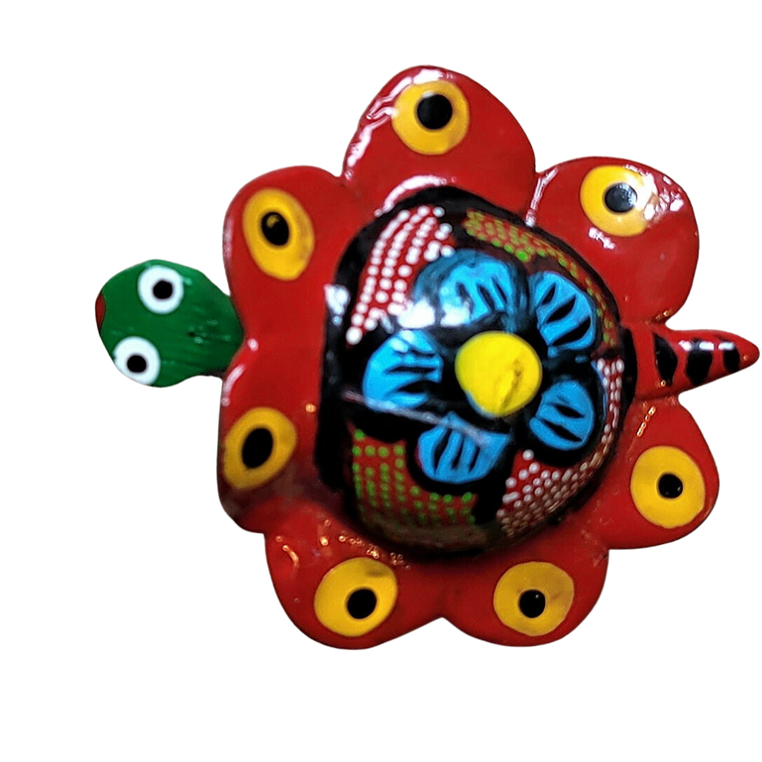 Bobble-head resin water turtle figures - made by an artisan from the Peruvian Amazon - Amazon Ecology
