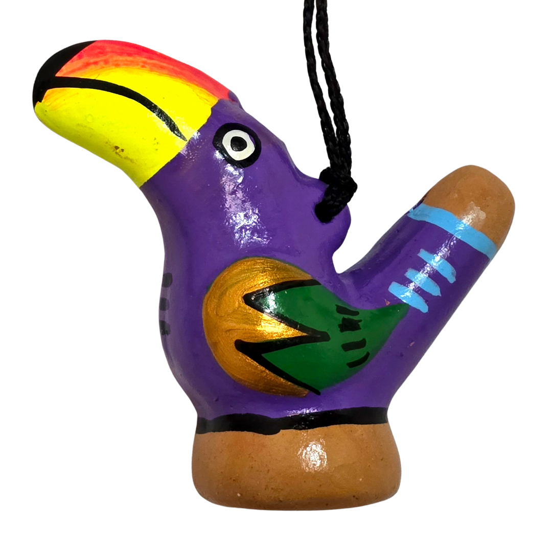 Toucan Ceramic water whistle from the Peruvian Amazon - Amazon Ecology
