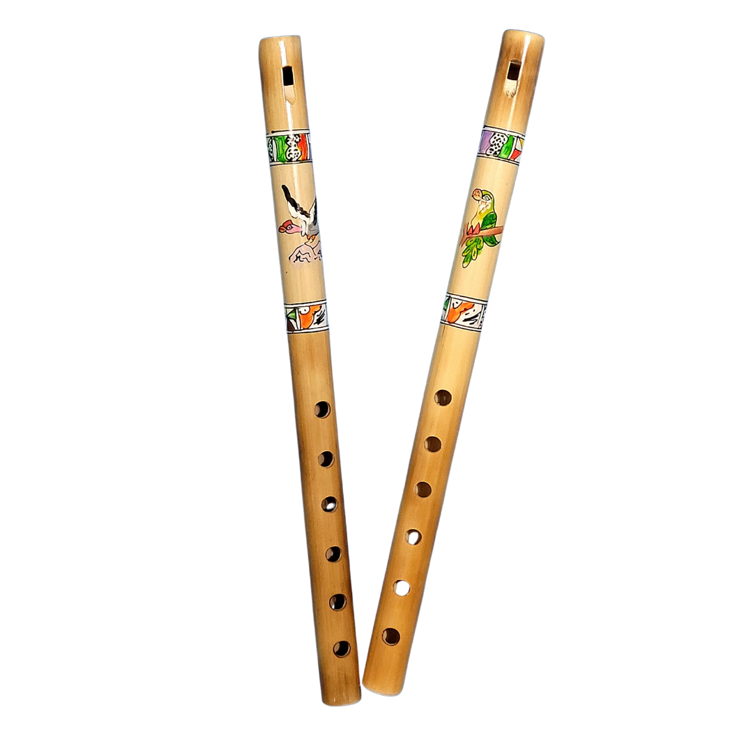 Bamboo flute with bird design - made by Amazon artisans - Amazon Ecology
