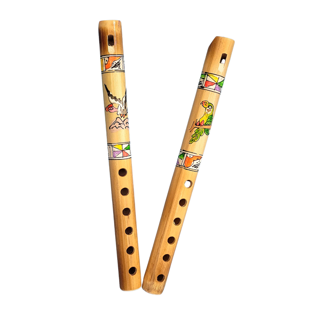 Bamboo flute with bird design - made by Amazon artisans - Amazon Ecology
