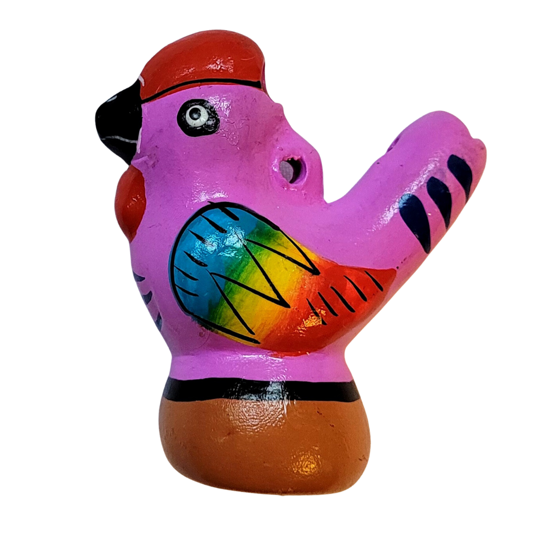 Owl and hen - Ceramic water whistle from the Peruvian Amazon - Amazon Ecology