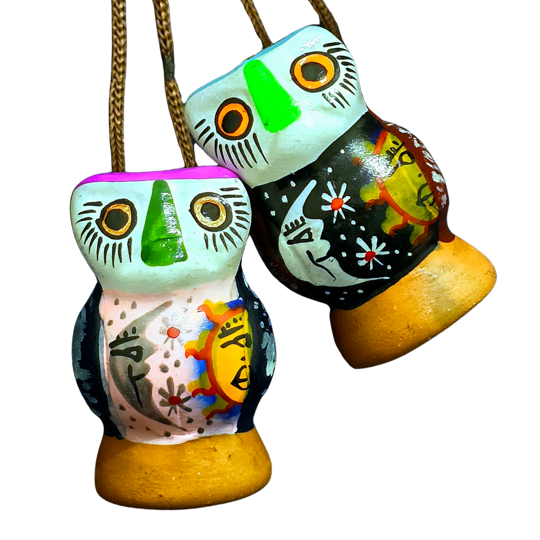 Owl and hen - Ceramic water whistle from the Peruvian Amazon - Amazon Ecology