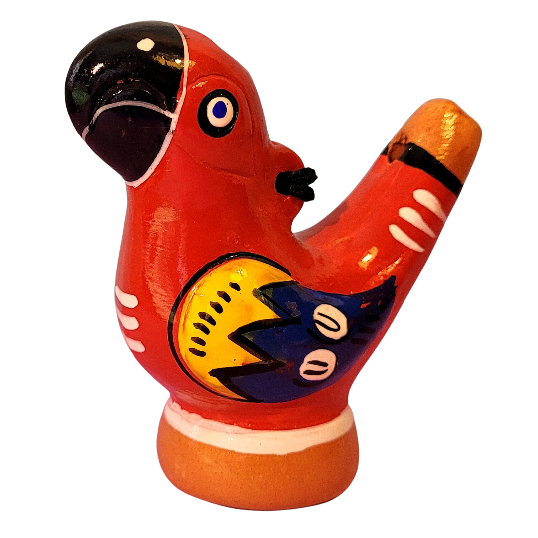 Parrot Ceramic water whistle from the Peruvian Amazon - Amazon Ecology