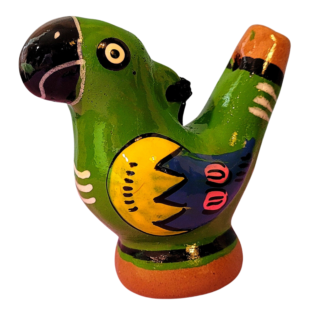 Parrot Ceramic water whistle from the Peruvian Amazon - Amazon Ecology