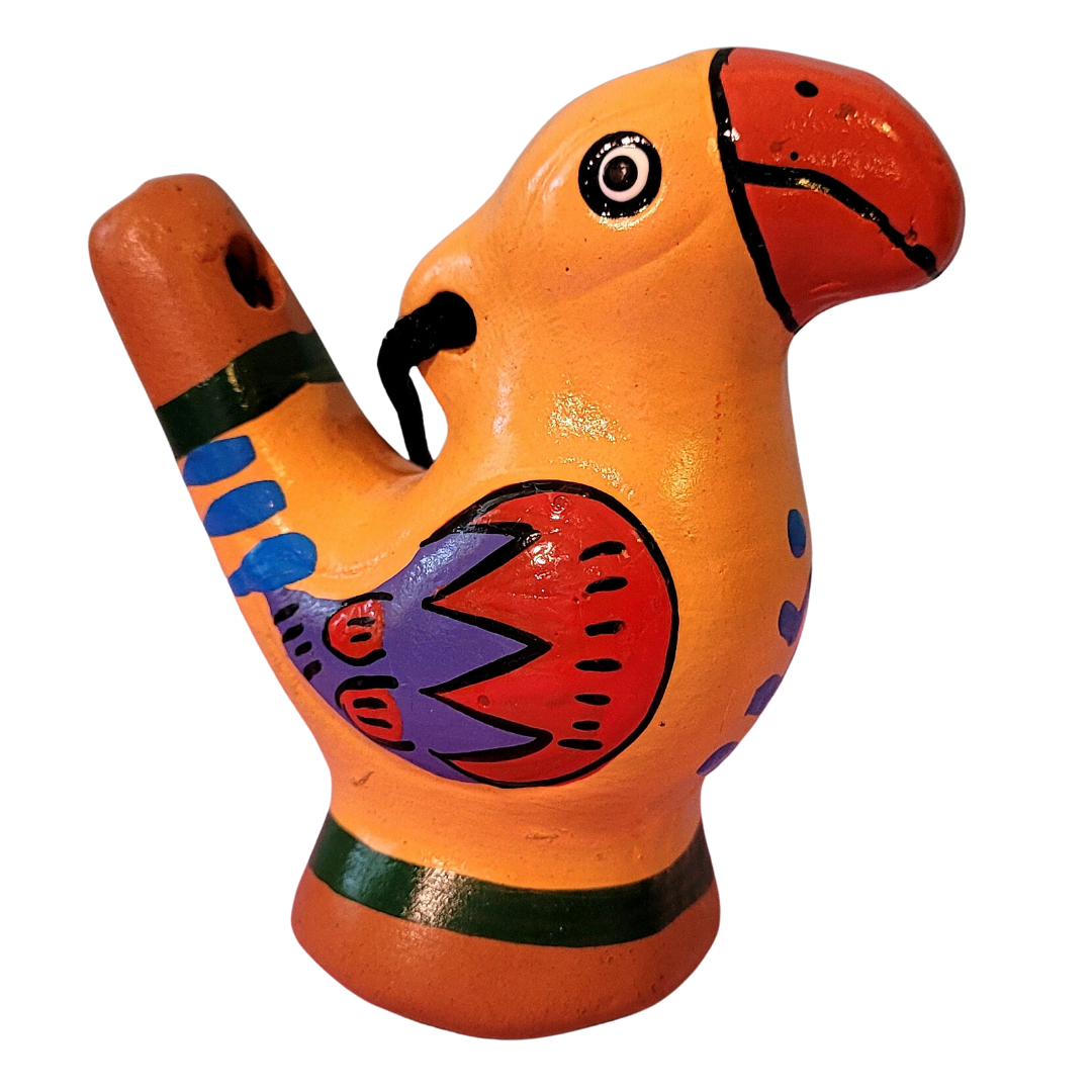 Parrot Ceramic water whistle from the Peruvian Amazon - Amazon Ecology
