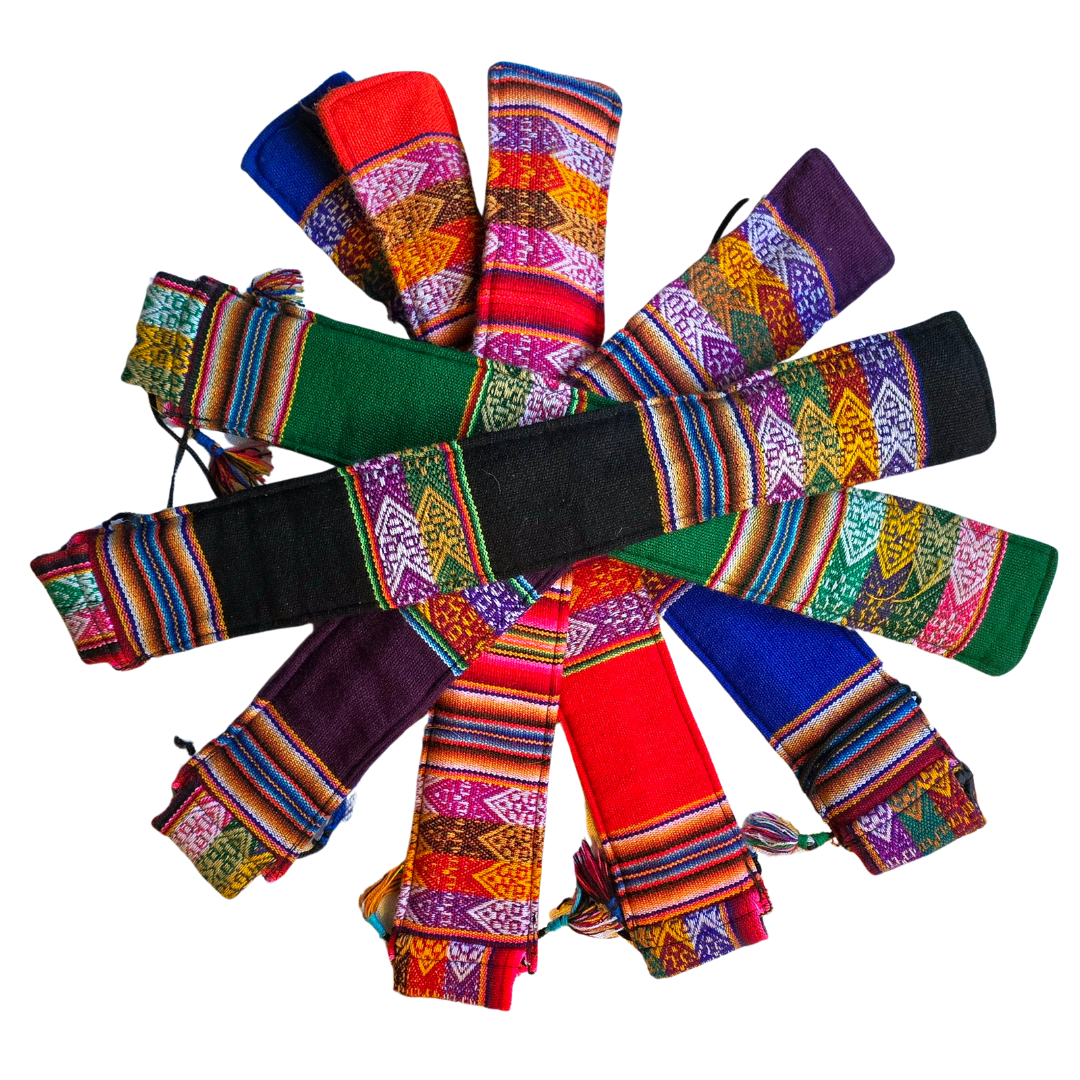 Colorful soft cases for flutes - made by Peruvian Amazon artisans - Amazon Ecology