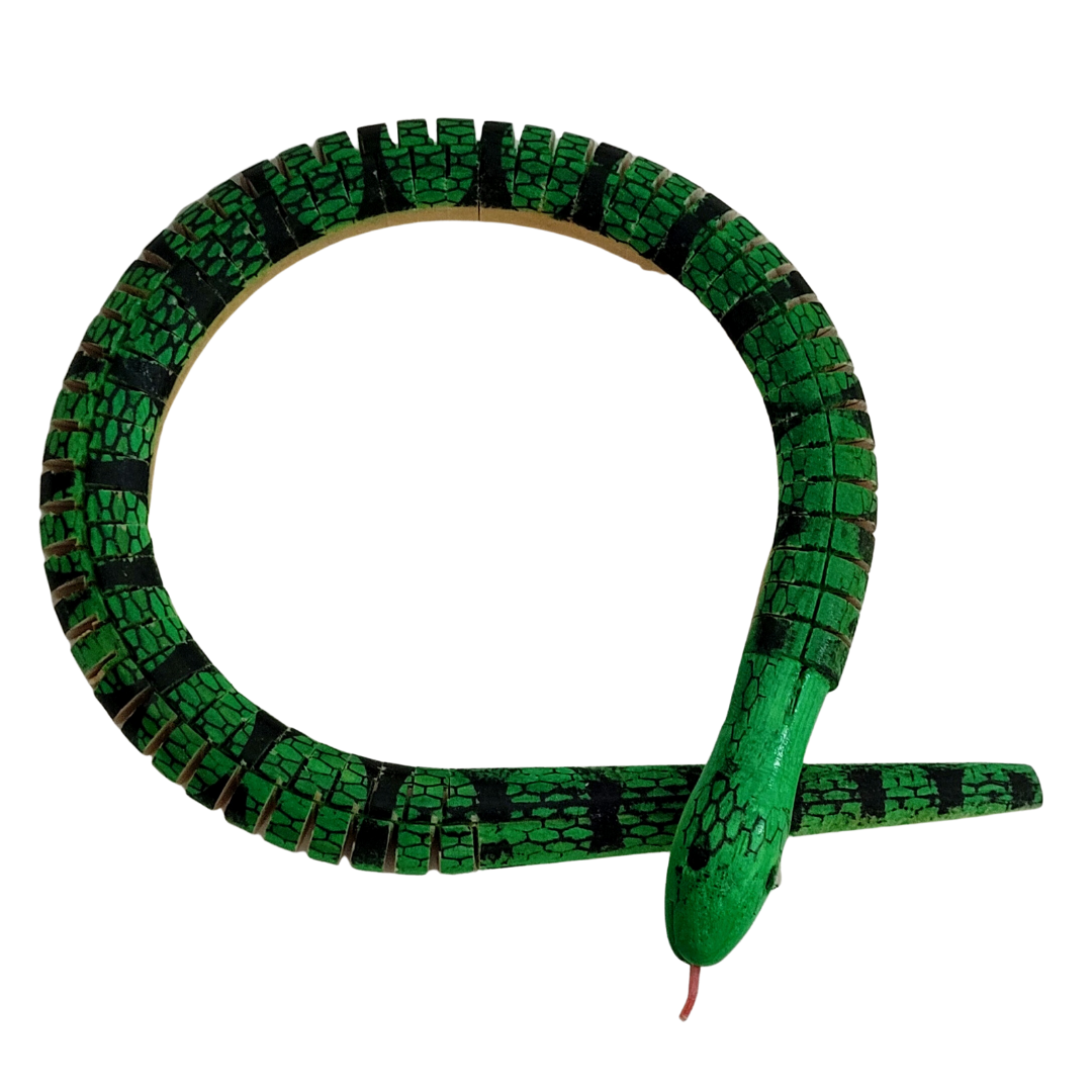 SLINKY WOODEN SNAKES - CARVED BY PERUVIAN AMAZON ARTISAN - Amazon Ecology
