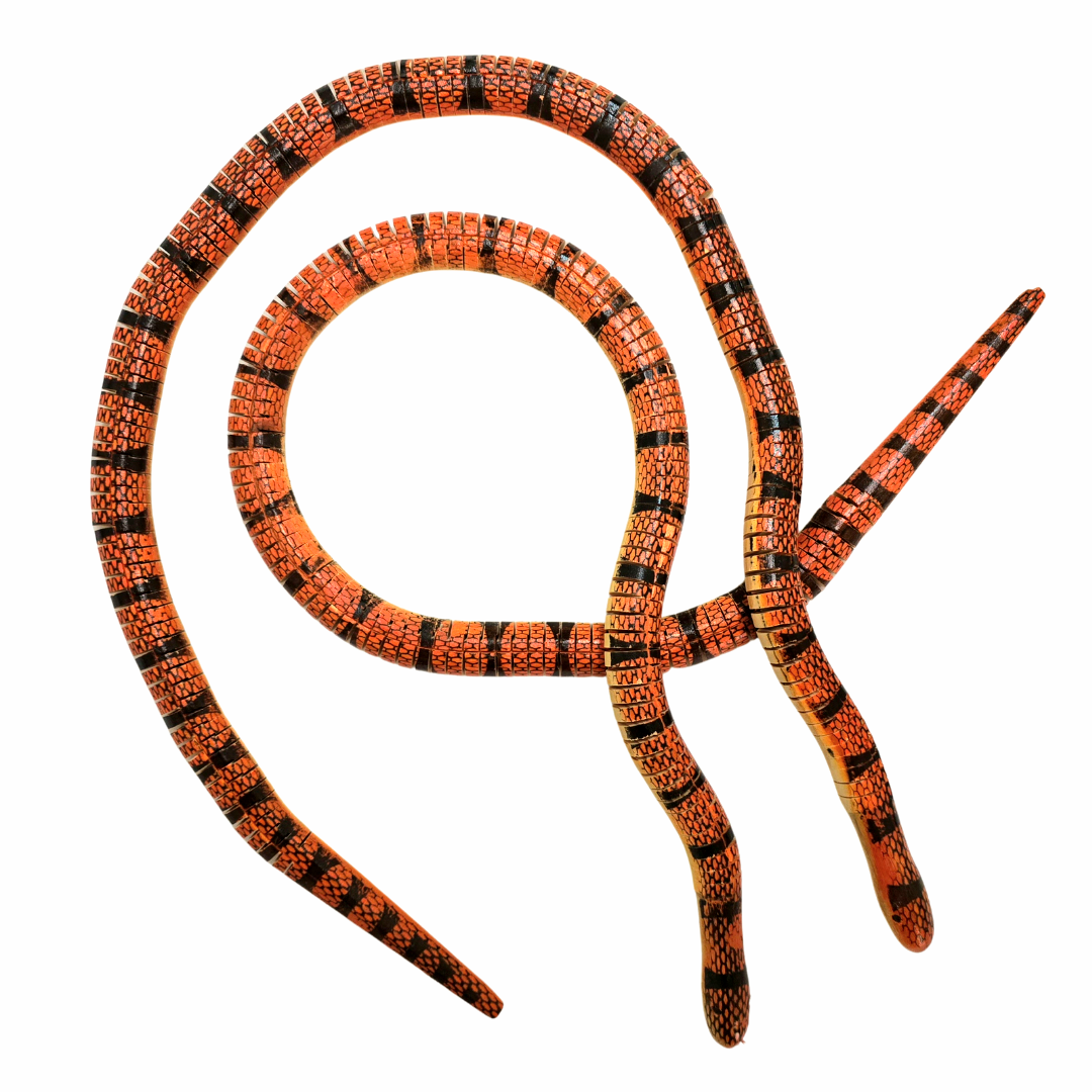SLINKY WOODEN SNAKES - CARVED BY PERUVIAN AMAZON ARTISAN - Amazon Ecology