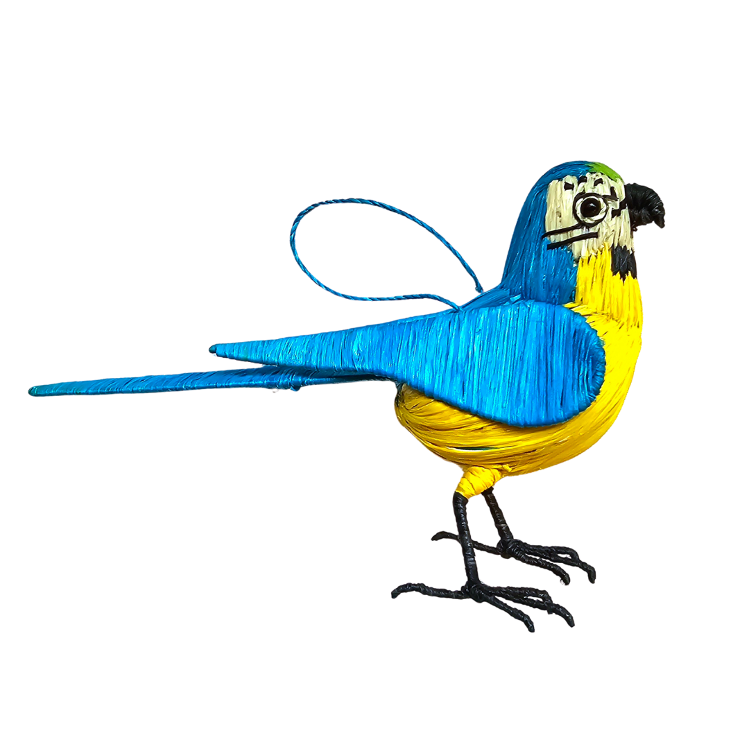 MACAW BIRD - FAIR-TRADE CHRISTMAS TREE ORNAMENT - WOVEN BY PERUVIAN AMAZON ARTISAN - Amazon Ecology