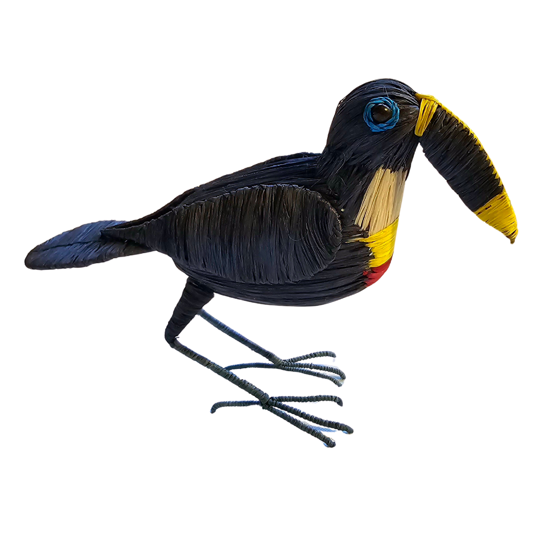 TOUCAN BIRD - FAIR-TRADE CHRISTMAS TREE ORNAMENT - WOVEN BY PERUVIAN AMAZON ARTISAN - Amazon Ecology