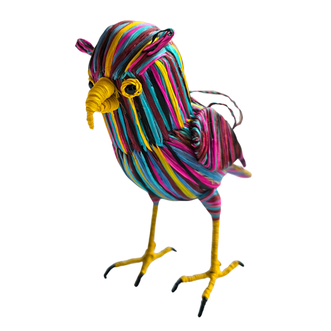 RAINBOW OWLS - FAIR-TRADE CHRISTMAS TREE BIRD ORNAMENT - WOVEN BY PERUVIAN AMAZON ARTISAN - Amazon Ecology