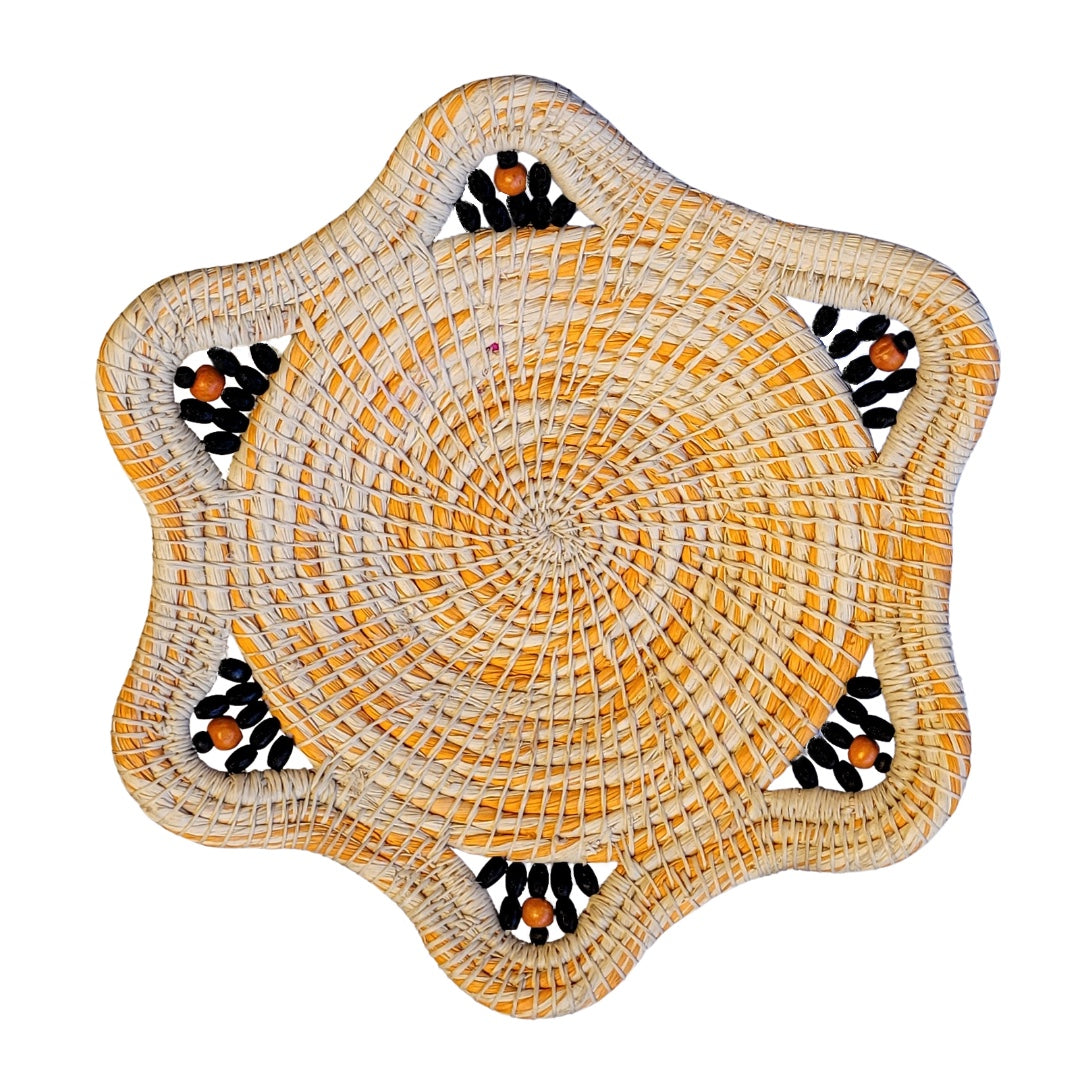 Orange Swirl - Fair Trade Basket - Handmade by Peruvian Amazon artisan - Amazon Ecology