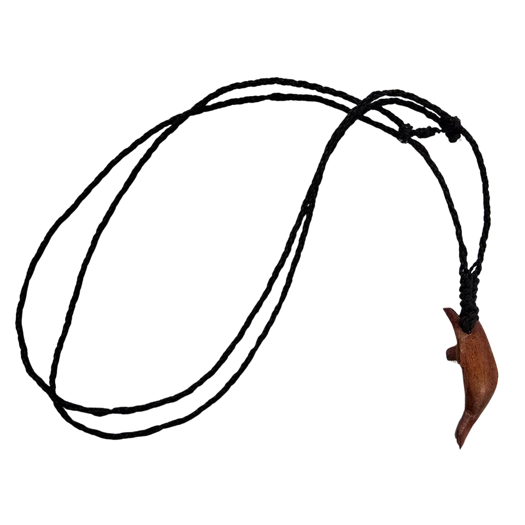 Carved tagua and palo sangre dolphin necklaces - made by artisans from the Peruvian Amazon - Amazon Ecology