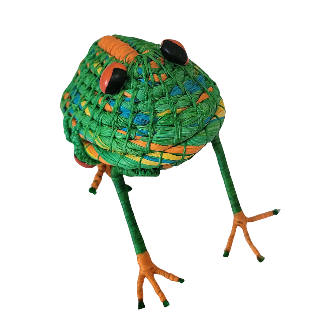 WOVEN FROG FAIR-TRADE DECORATION AND JEWELRY KEEPER - Amazon Ecology