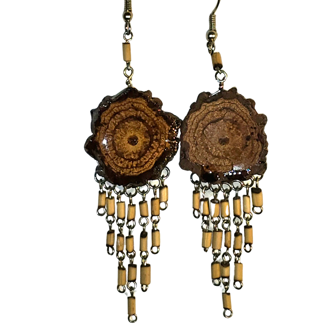 Sapo huasca vine earrings - made by Peruvian Amazon artisan - Amazon Ecology