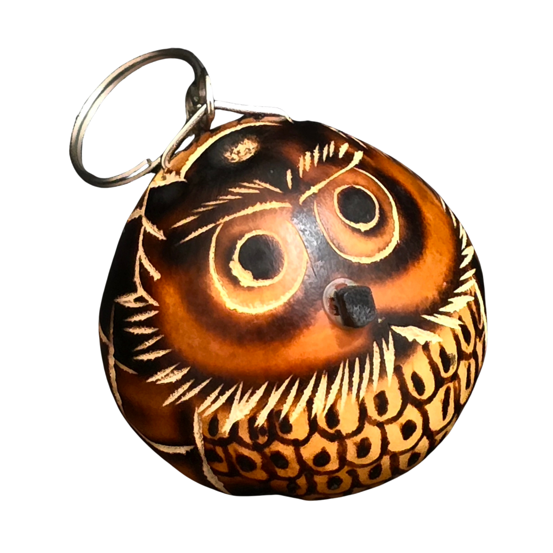 Owl Bird Calabash Gourd key chain - Amazon Ecology