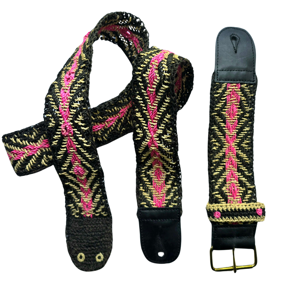 FAIR -TRADE HAND-MADE GUITAR STRAP - ANACONDA PATTERN - WOVEN BY PERUVIAN AMAZON ARTISAN - Amazon Ecology