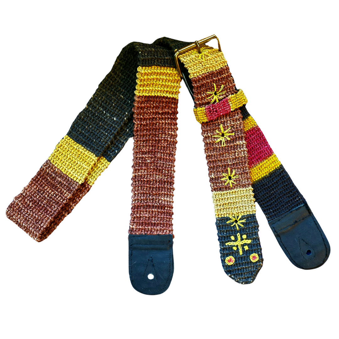 FAIR -TRADE HAND-MADE GUITAR STRAP - CORAL SNAKE PATTERN - WOVEN BY PERUVIAN AMAZON ARTISAN - Amazon Ecology