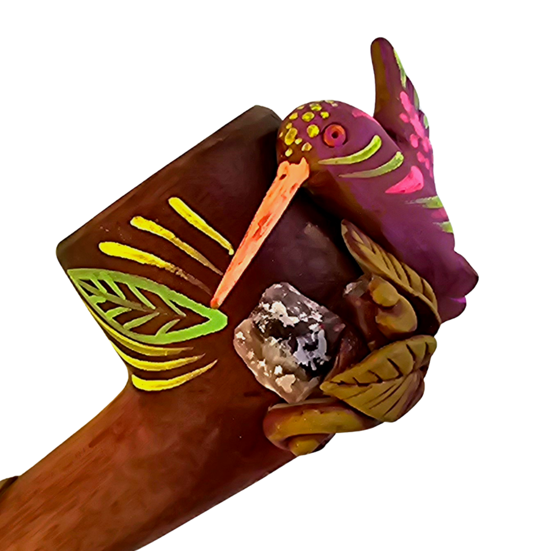 Palo sangre pipes with crystals - Amazon Ecology
