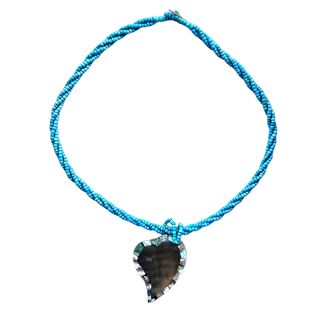 Heart shape shell necklace from the Peruvian Amazon - Amazon Ecology