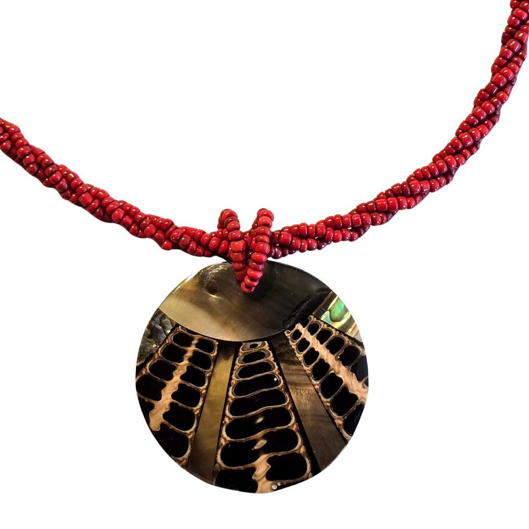 Spiral shell necklace from the Peruvian Amazon