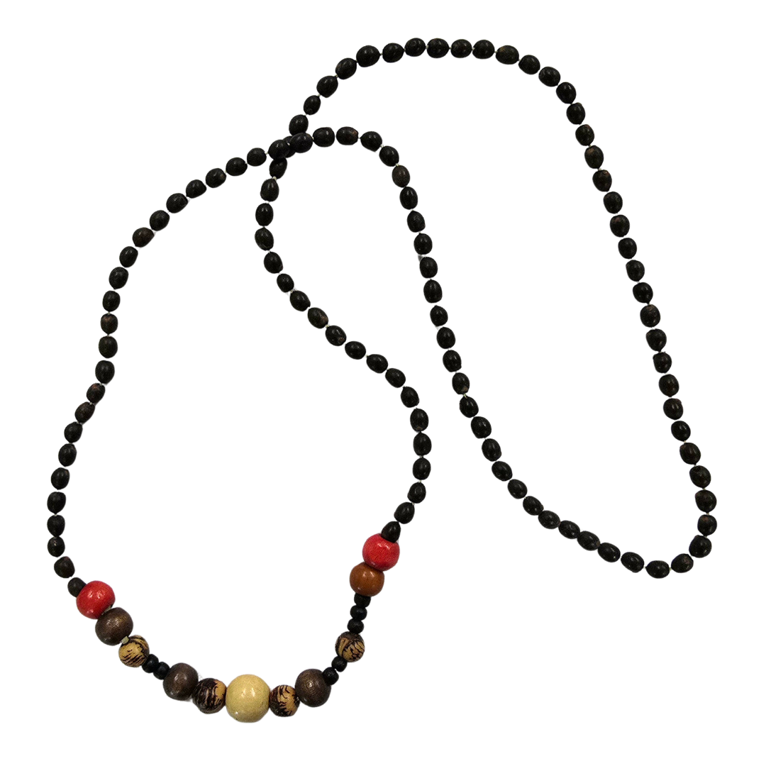 Achira and acai bead necklace - made by artisan from the Peruvian Amazon - Amazon Ecology