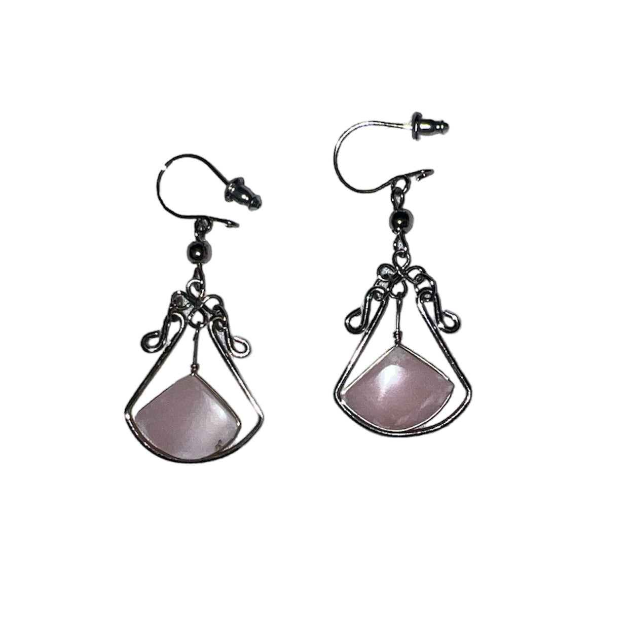 Pink Quartz Earrings - Made by Peruvian Amazon Artisan - Amazon Ecology