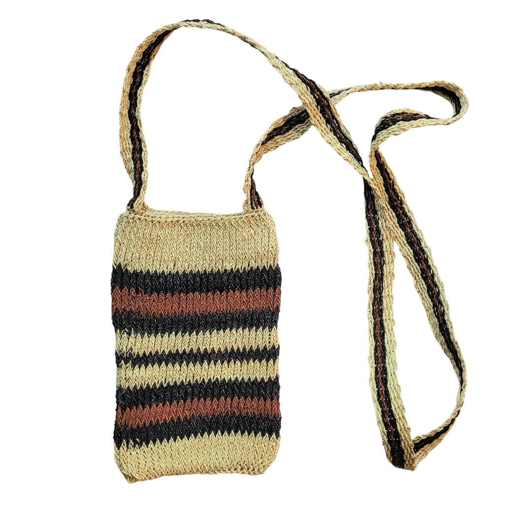 Colored stripe hand-made cell phone holders - made by Peruvian native artisans - Amazon Ecology