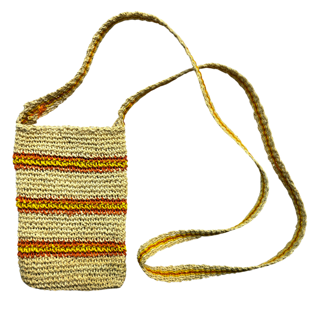 Colored stripe hand-made cell phone holders - made by Peruvian native artisans - Amazon Ecology