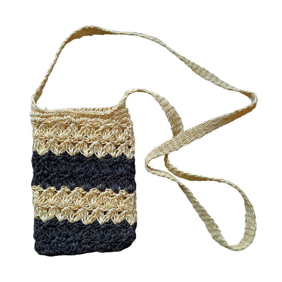 Two color stripe hand-made cell phone holders - made by Peruvian native artisans - Amazon Ecology