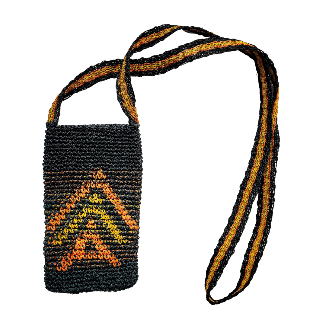 Letter pattern hand-made cell phone holders - made by Peruvian native artisans - Amazon Ecology