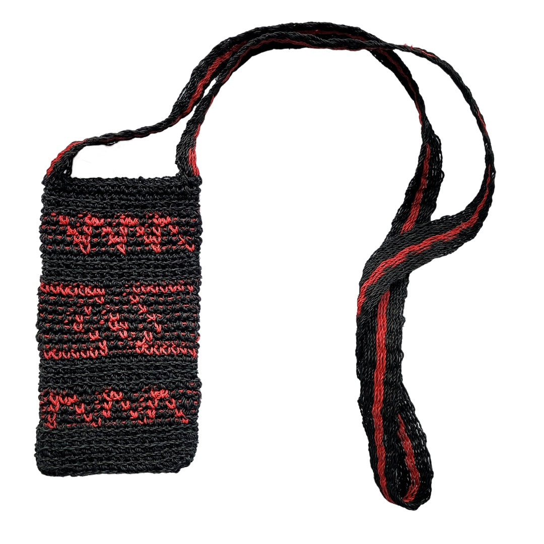 Letter pattern hand-made cell phone holders - made by Peruvian native artisans - Amazon Ecology