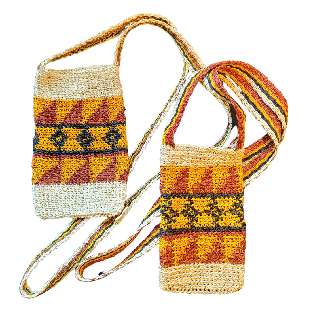 Colored figure hand-made cell phone holders - made by Peruvian native artisans - Amazon Ecology