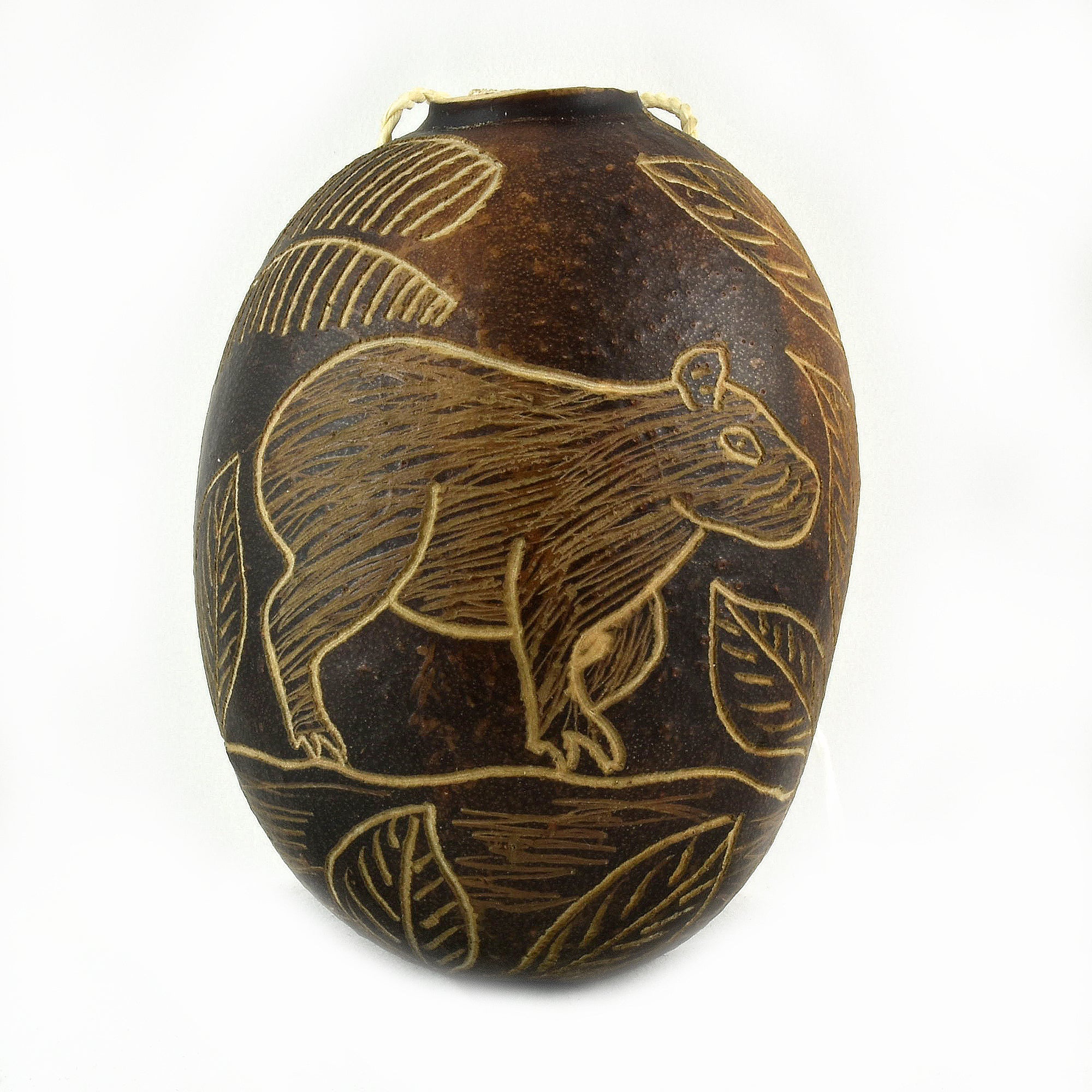 Capybara Mammal Calabash Christmas tree ornament and hand rattle - Amazon Ecology