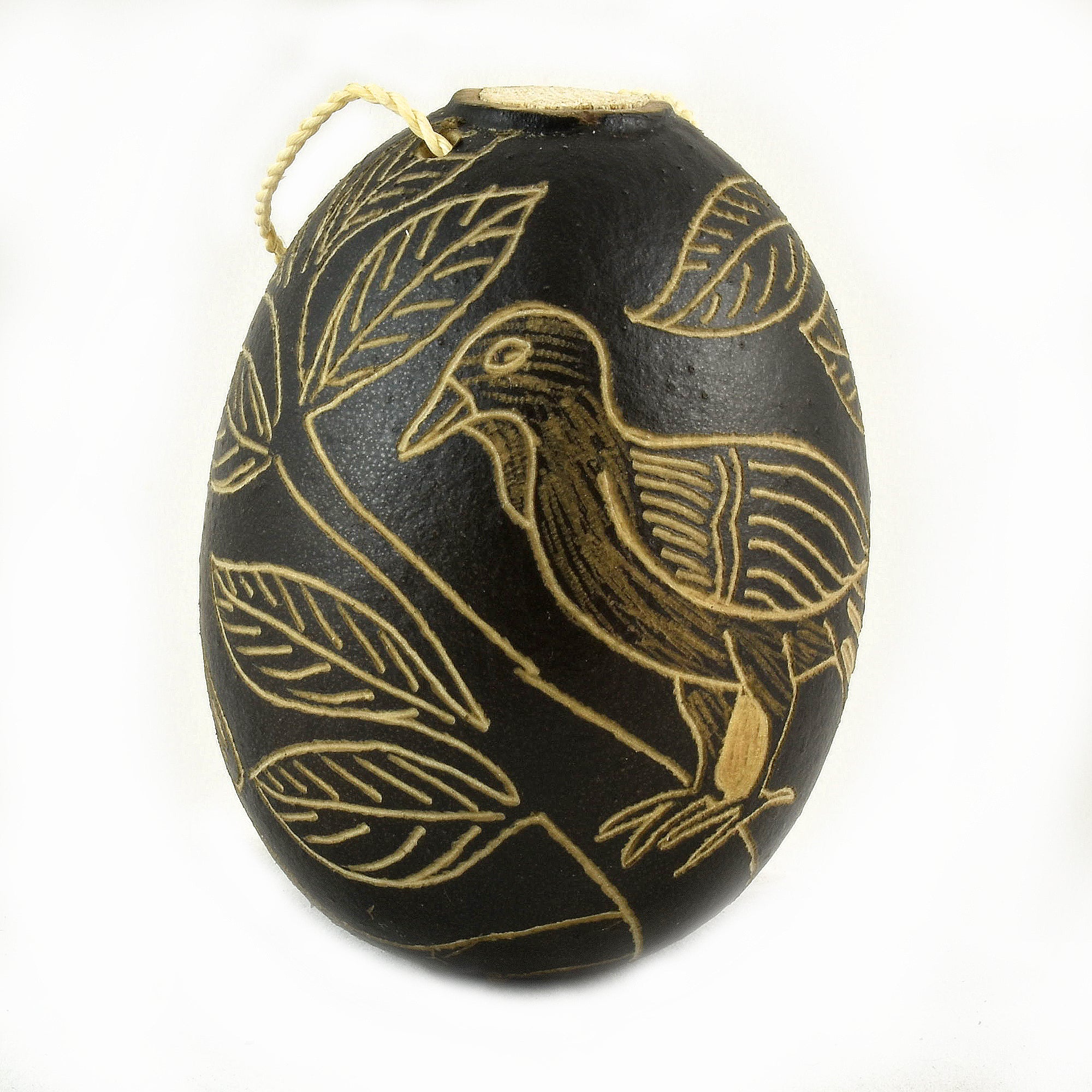 Currasow Bird Calabash Christmas tree ornament and hand rattle - Amazon Ecology