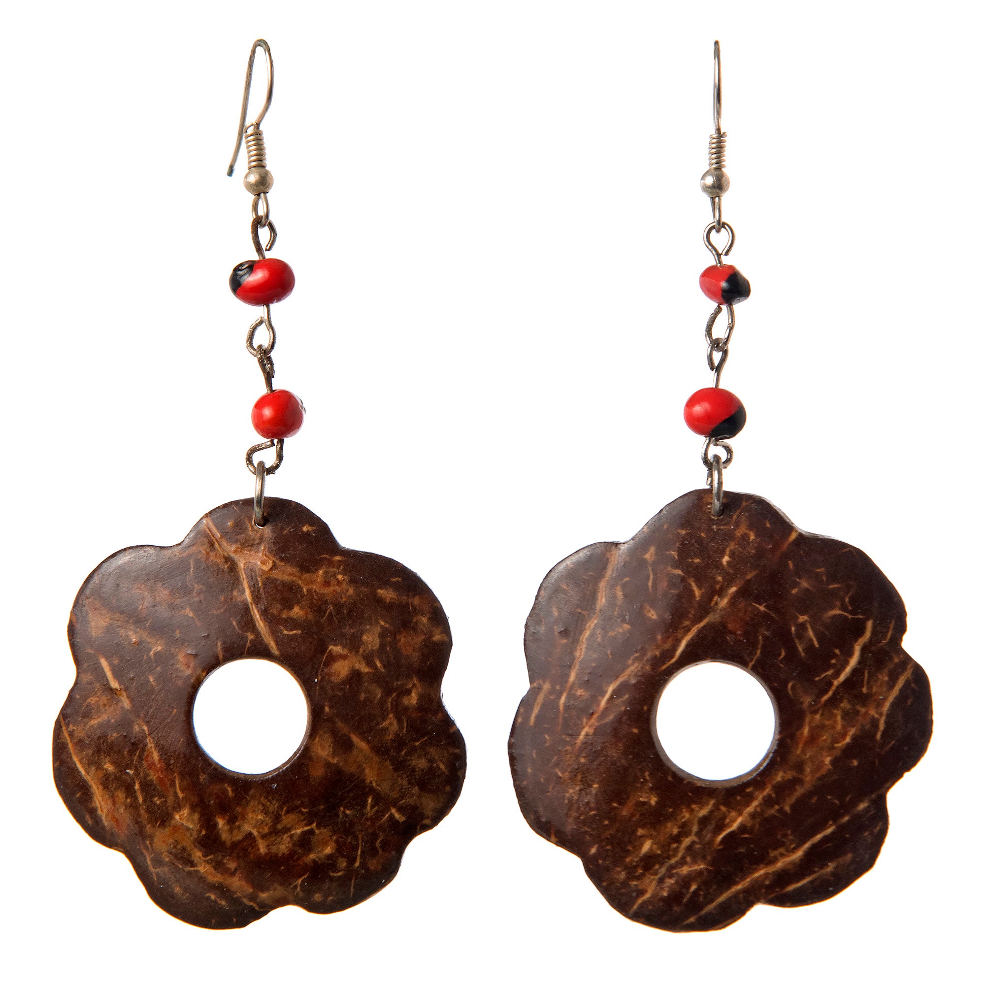 Coconut Shell Earrings, Variety of Designs - Amazon Ecology