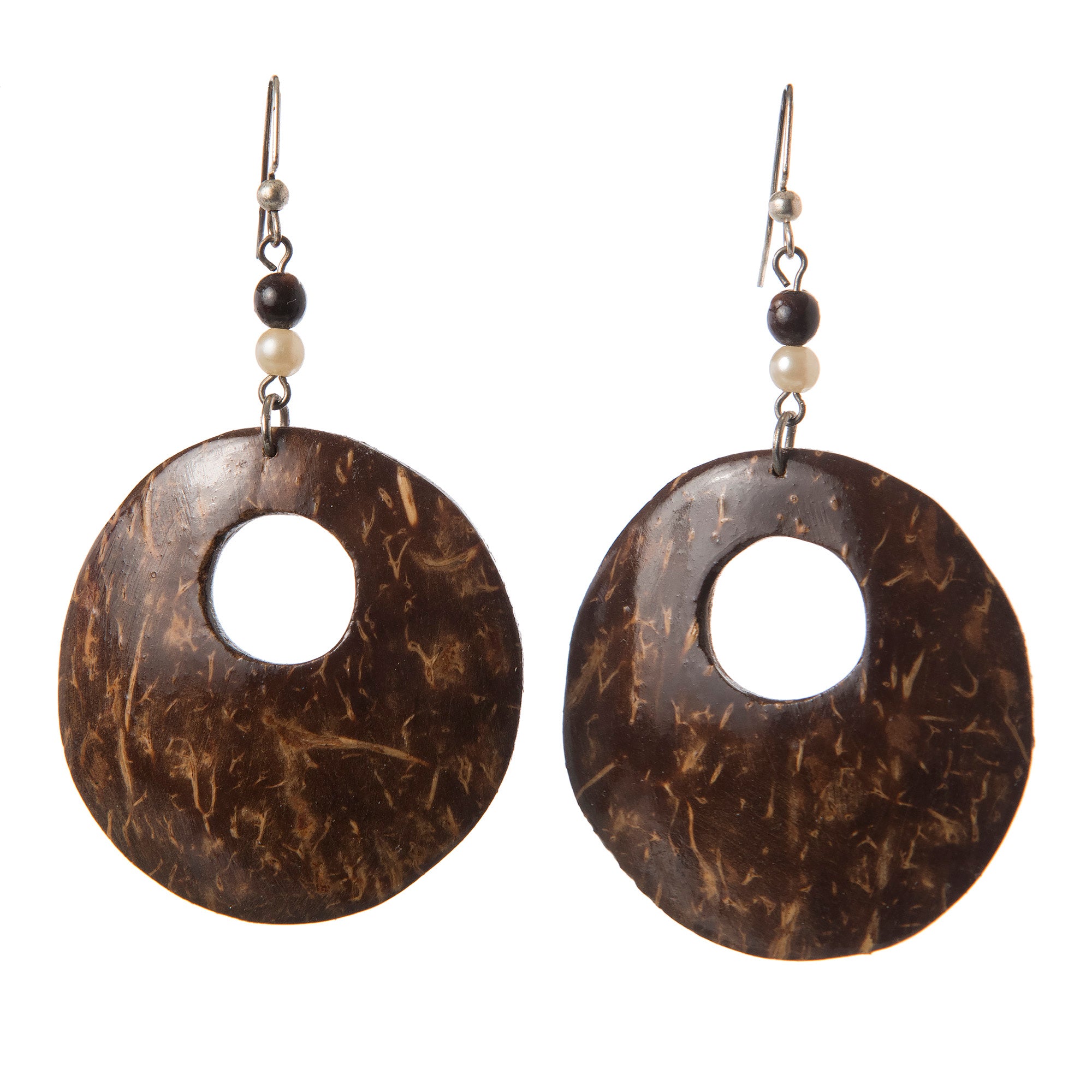 Coconut Shell Earrings, Variety of Designs - Amazon Ecology