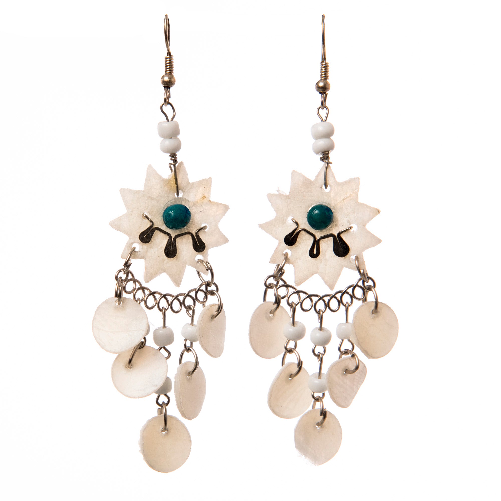 Paiche Fish Scales Dolphin and Star Earrings - Amazon Ecology