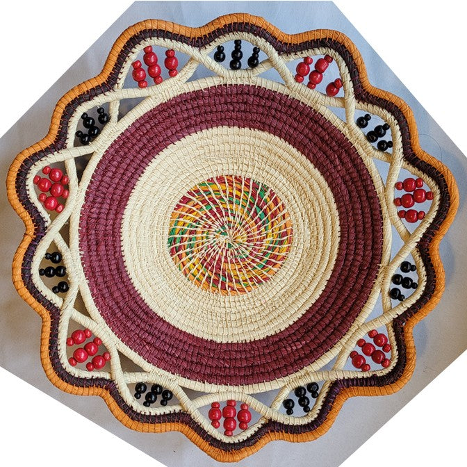 Beaded Scallops - Fair Trade Basket - Handmade by Peruvian Amazon artisan - Amazon Ecology