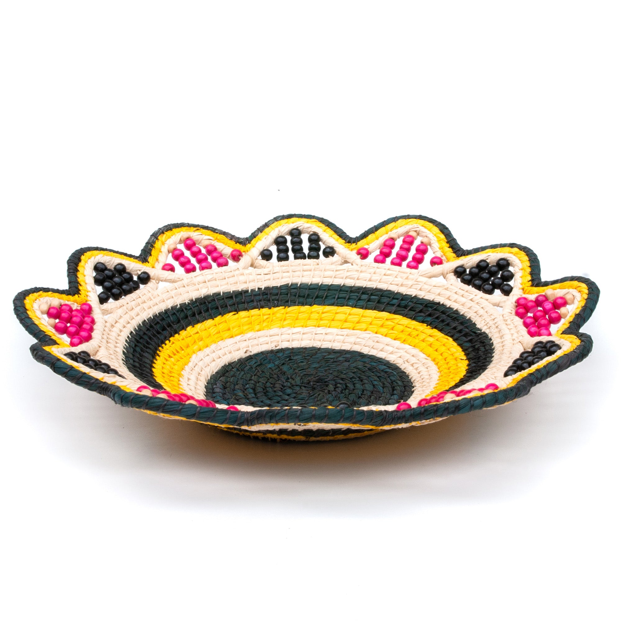 DOUBLE ECLIPSE - HANDMADE CHAMBIRA PALM FIBER BASKET - WOVEN BY ARTISAN FROM PERUVIAN AMAZON - Amazon Ecology