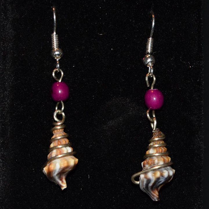 Peruvian Periwinkle Shell Earrings - made by artisan from the Peruvian Amazon - Amazon Ecology