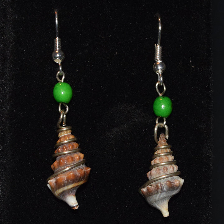 Peruvian Periwinkle Shell Earrings - made by artisan from the Peruvian Amazon - Amazon Ecology